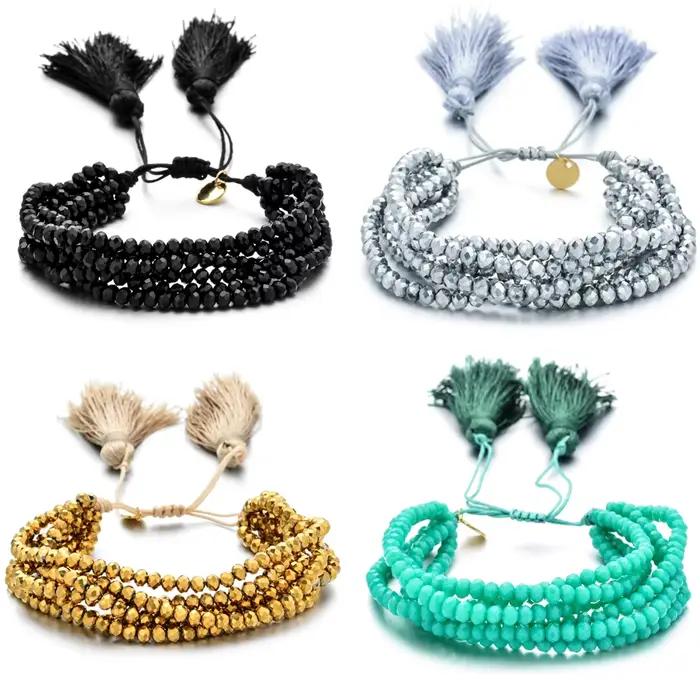 Bracelets multicouches à breloques bohème Miyuki pour femmes