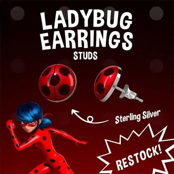 Pendentifs d'oreille Miracle Girl Ladybug Ridley - Boucles d'oreilles Bochi fée rose pêche - Bijoux anime