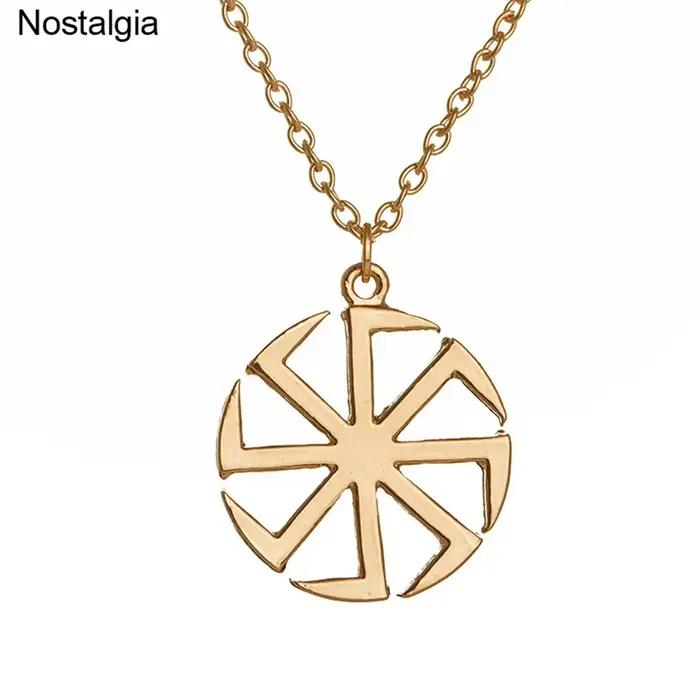 Pendentif Kolovrat Amulette Slave Roue de Soleil Bijou Talisman Russie Occasions Spéciales Hommes Femmes