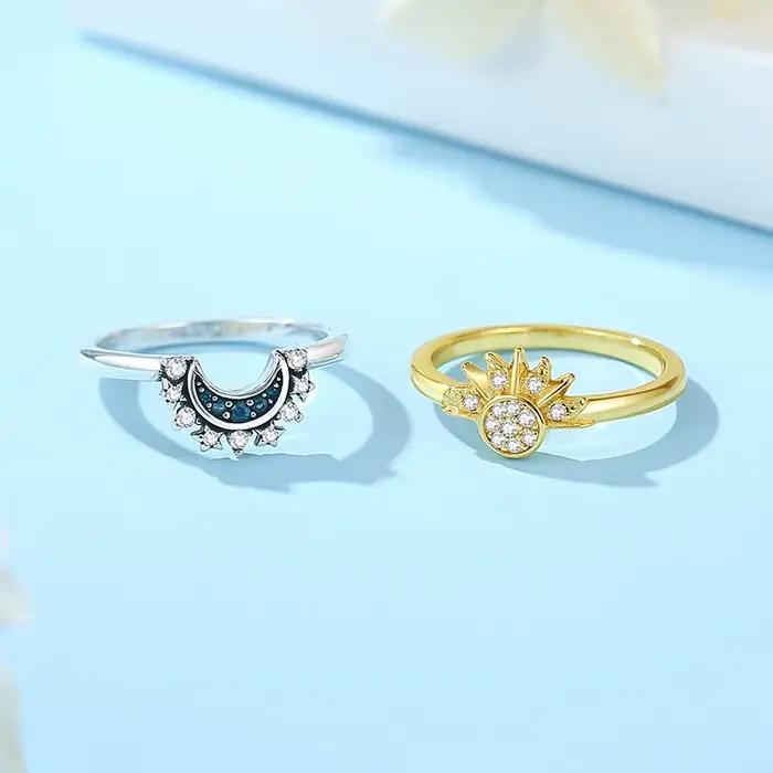 Bague en Argent Sterling 925 Sertie de Zirconium Blanc Élégante Pour Femme Occasions Spéciales