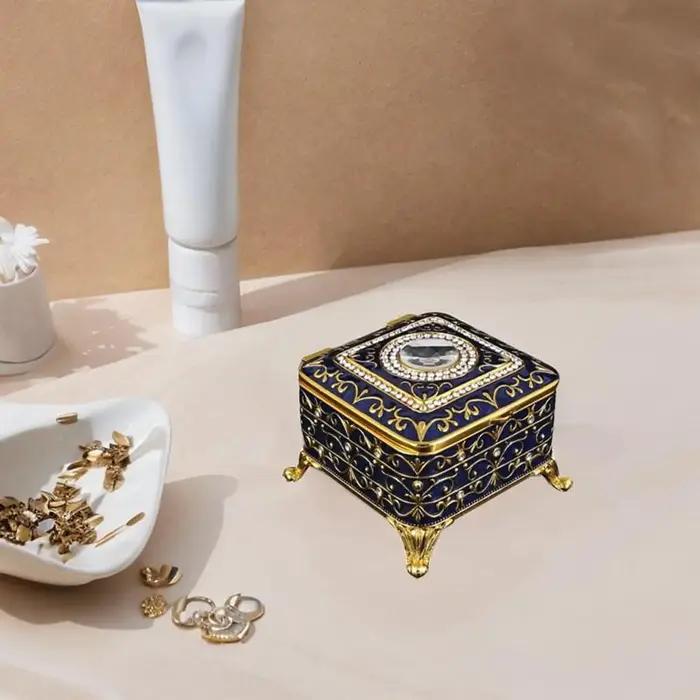 Boîte à bijoux vintage, coffret à trésors orné, petite boîte à bibelots, boîte à souvenirs, boîte ca
