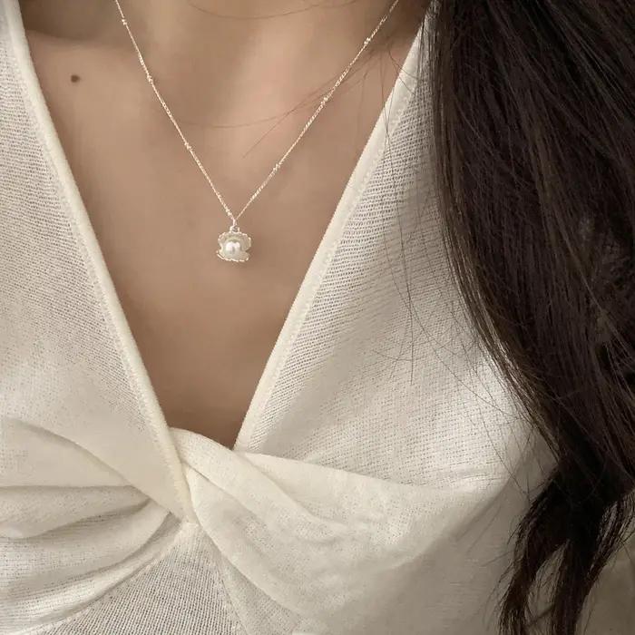 Collier de perles en argent Sterling 925
