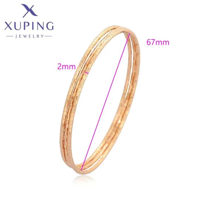 Xuping-Ensemble de bracelets plaqués or 67mm pour femmes