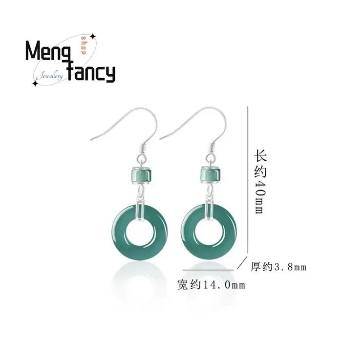 Boucles d'oreilles en argent S925 incrusté d'argent de haute qualité