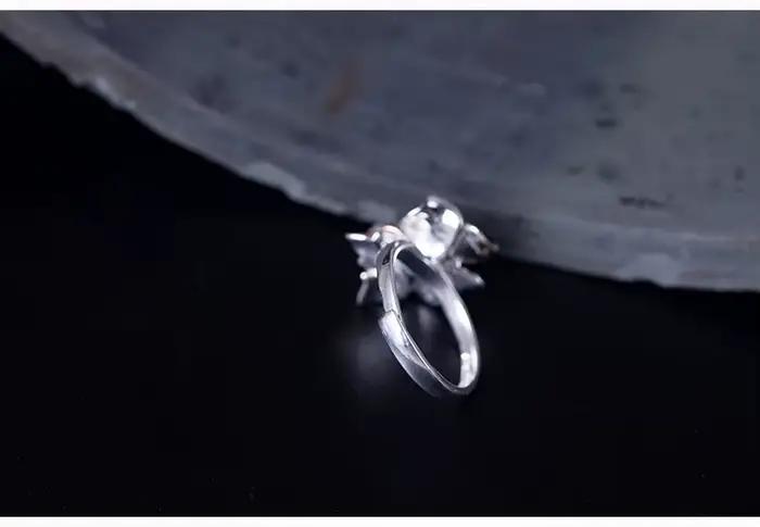 Bague en argent sterling 925 sertie de perle d'eau douce naturelle avec design floral pour femmes occasions spéciales anniversaires mariages