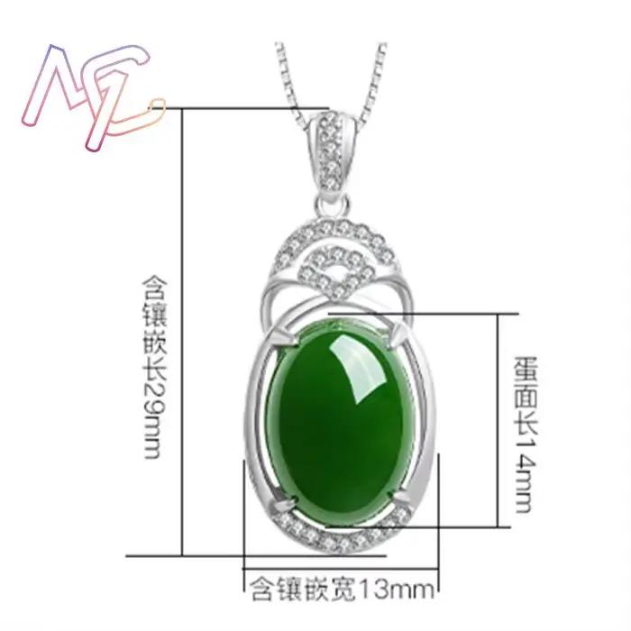 Collier en jade vert naturel talisman sculpté élégant pour femmes occasions spéciales bijou de luxe
