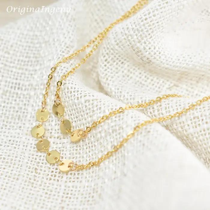 Collier de pièces de monnaie double couche argent véritable 925 pour femmes occasions spéciales soirée élégante à offrir