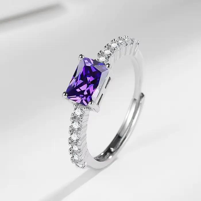 Bague élégante en argent 925 avec zircon cubique