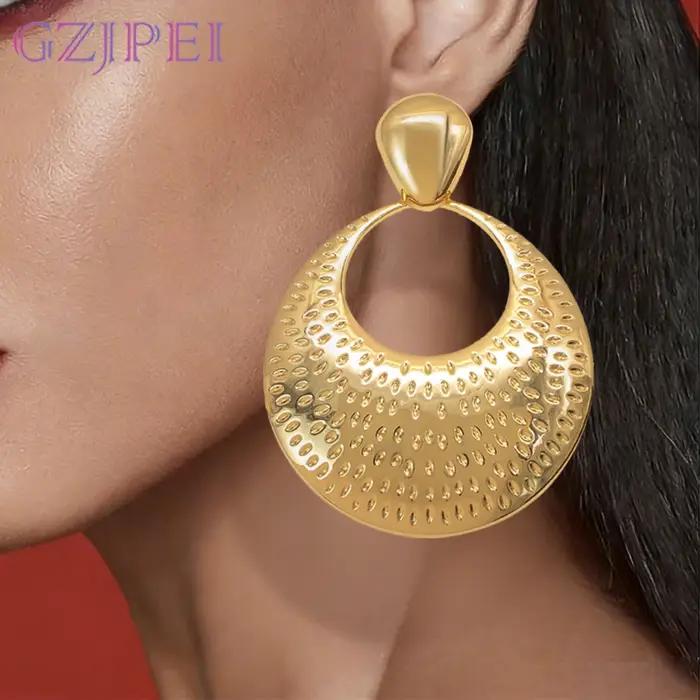GZJPEI Boucles d'oreilles pendantes grandes et volumineuses