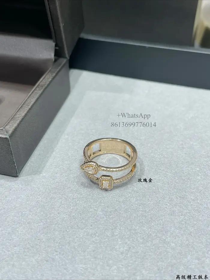 La bague en diamant en forme de goutte d'eau est d'une qualité haut de gamme et exquise