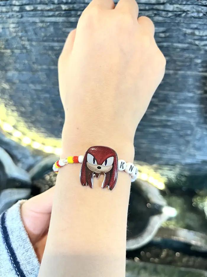 Ensemble de bracelets en perles avec personnage de dessin animé, motif Animal mignon, élastiques fai