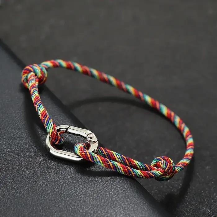 Bracelet en corde fine de 3mm pour hommes et femmes