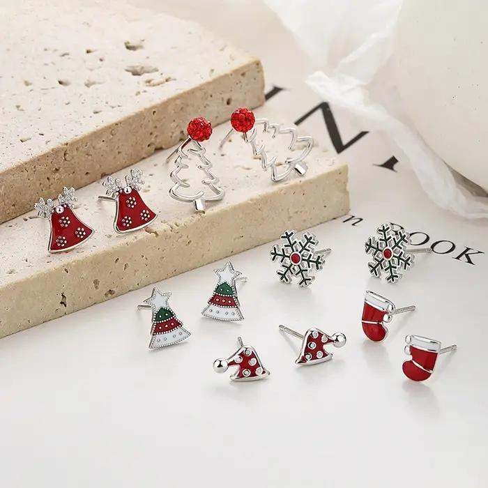 Boucles d'oreilles plaquées rhodium en argent S925