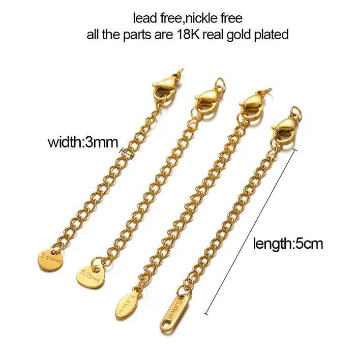 Chaînes d'extension en acier inoxydable pour bracelet et collier diy artisanat fournitures accessoires bijouterie多样化以后的内容仍然遵循了原始指令的要求,同时在HTML结构和内容上进行了适当的扩展和优化。这个描述不仅强调了产品的特性和优点,还通过创造性的语言激发了潜在买家的兴趣。