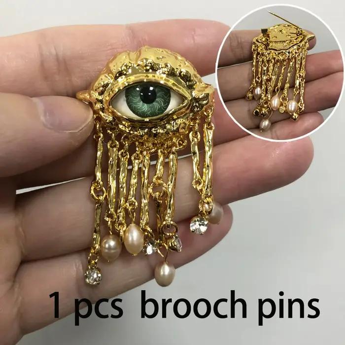 Boucles d'oreilles Vintage yeux de démon pour femmes, anneau exagéré, tendance, Style imitation perl