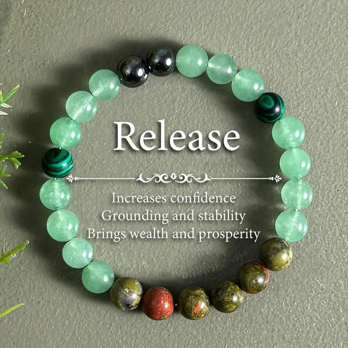Bracelet de perles de cristal de guérison de dépression