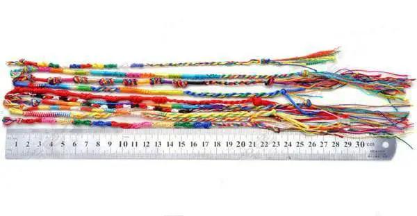 12 X Bracelets d'amitié en fil de coton tissé à la main