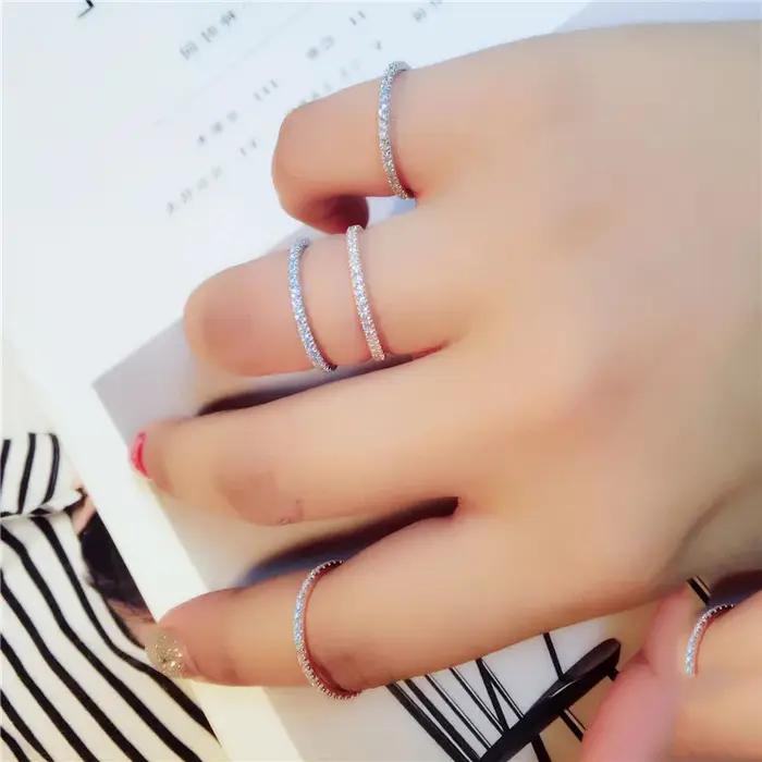 Bagues couleur or Rose véritable pour femmes