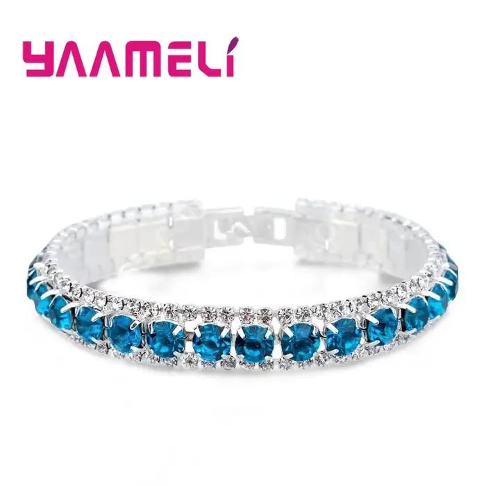 Bracelet en zircone cubique 14 couleurs moderne pour femmes occasions spéciales style à la mode