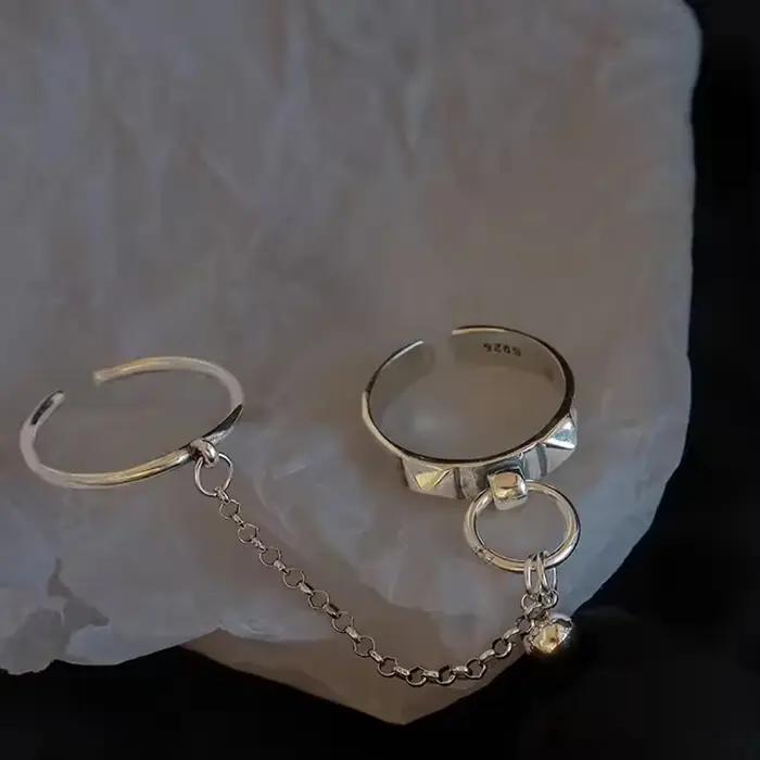 Bague de cocktail en argent sterling 925 avec pierres précieuses variées pour femmes style punk et occasions spéciales