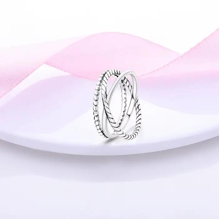 Bagues originales en argent Sterling 925, empilables, en argent infini avec zircon, pour femmes, bijoux pour anniversaire de mariage, cadeau d'anniversaire, tendance