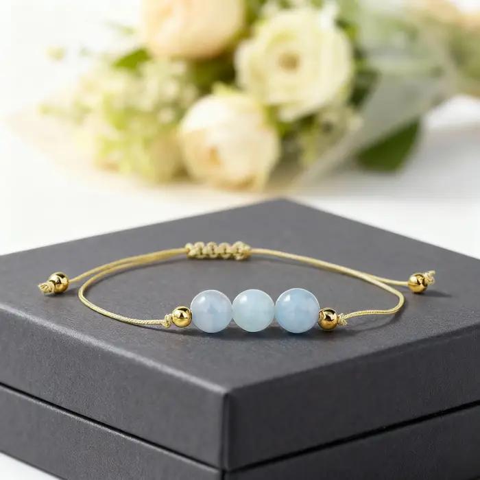 Bracelets en quartz rose pour femmes