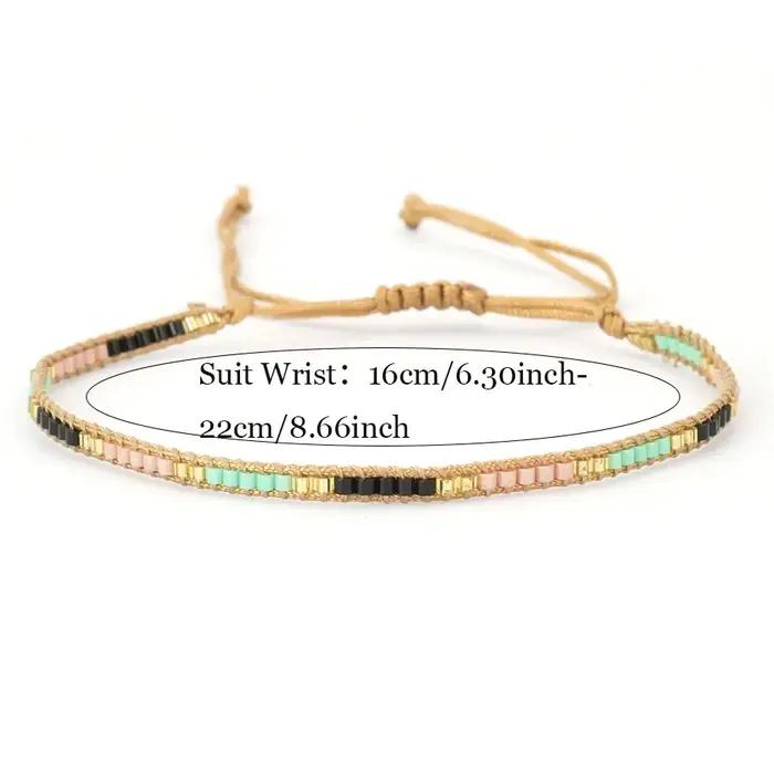 Bracelet bohémien en perles de rocaille pour femmes