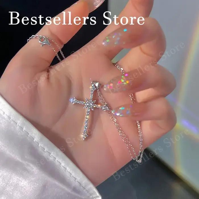Collier à breloques pour femme en argent sterling 925