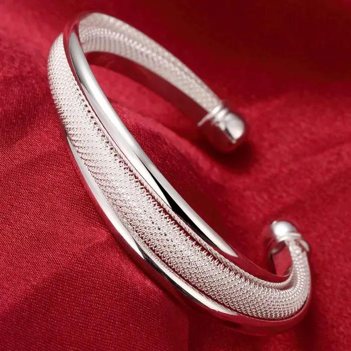 Grandes bracelets en argent Sterling 925 pour femmes