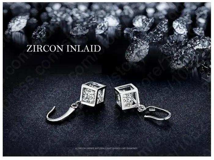 Happy Cube – ensemble de bijoux fins en argent Sterling 925 véritable