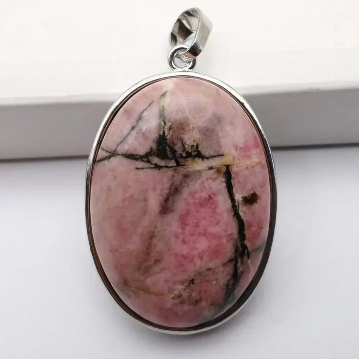 Pendentif en pierres précieuses rhodonite œil de tigre cristal opale obsidienne labradorite sodalite lapis lazuli aventurine verte pour femme occasions spéciales
