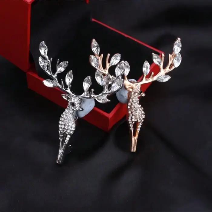 Broche en forme de cerf Sika rétro élégante pour femmes occasions spéciales artisanat fin pour foulards veste sac cadeau idéal