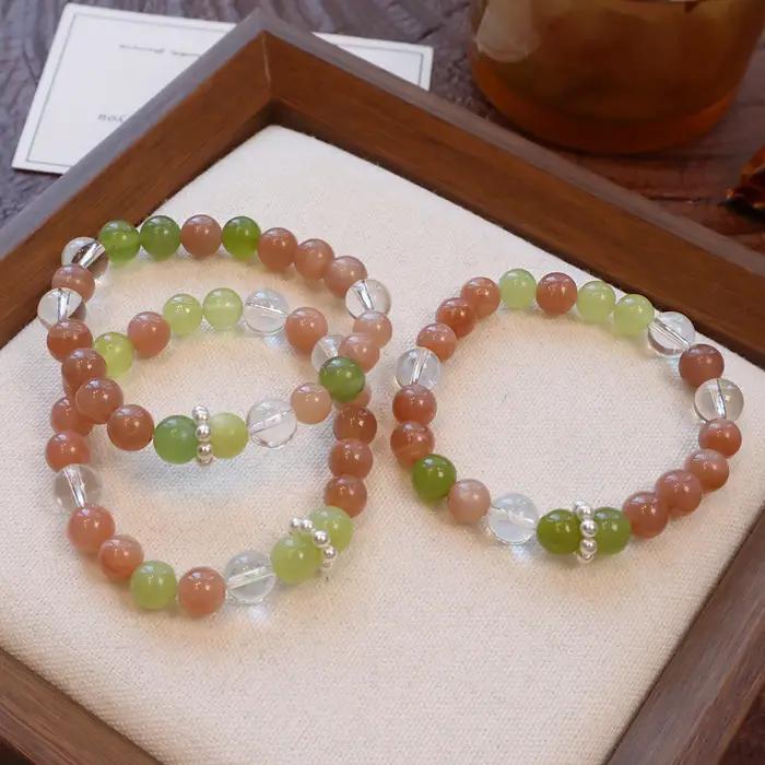 Bracelet en perles de cristal naturel multi-pierres pour femmes occasions spéciales partys fêtes anniversaires saint-valentin