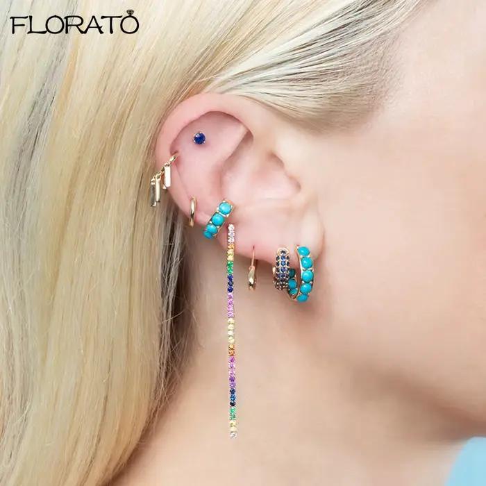 Boucles d'oreilles clip en forme de C pour femmes