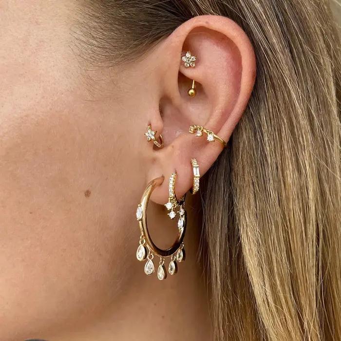 DPLAOPA 925 argent Sterling or 25MM goutte poire cerceaux cercle Piercing femmes luxe bijoux fins 2023