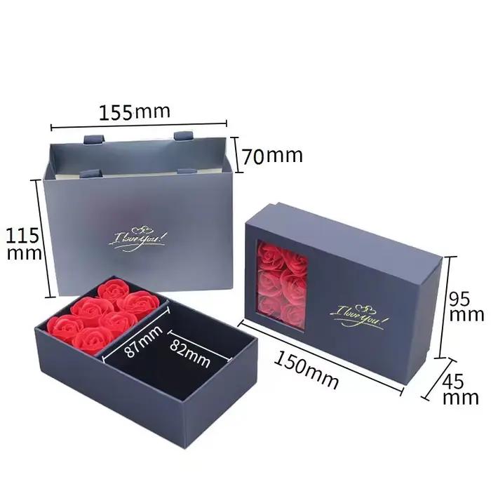 Boîte à bijoux Je T'aime boîte cadeau fleur boîte rangement bijoux boîte de présentation coffret cadeau bijoux occasion spéciale cadeau romantique mariage anniversaire saint-valentin