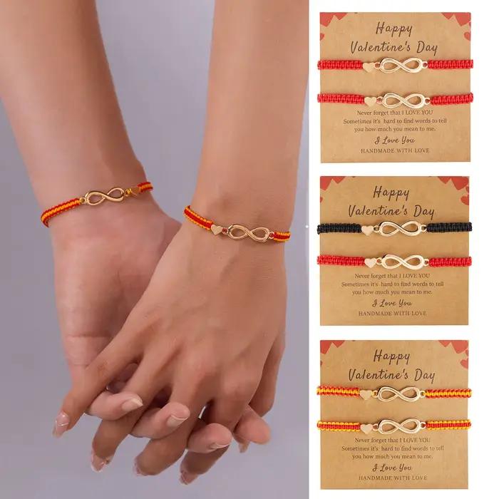 MF ite-Bracelets à breloques Love 8 Extron pour hommes et femmes