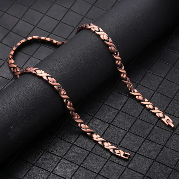 Collier Magnétique en Cuivre Aradoo Goutte d'Eau Design Élégant Pour Hommes et Femmes Occasions Spéciales