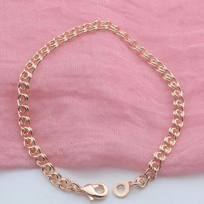 Bracelet en alliage de fer or rose classique réglable pour femme occasions spéciales élégantes subtils sophistiquées
