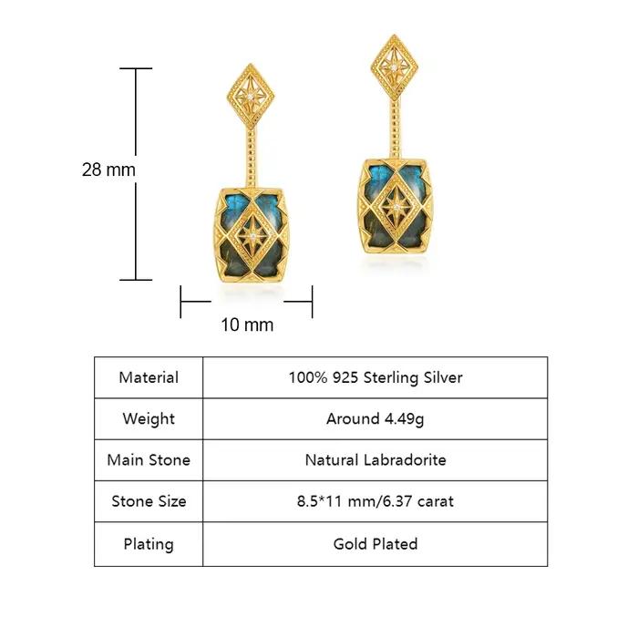 Boucles d'Oreilles Pendantes en Argent 925 pour Femme