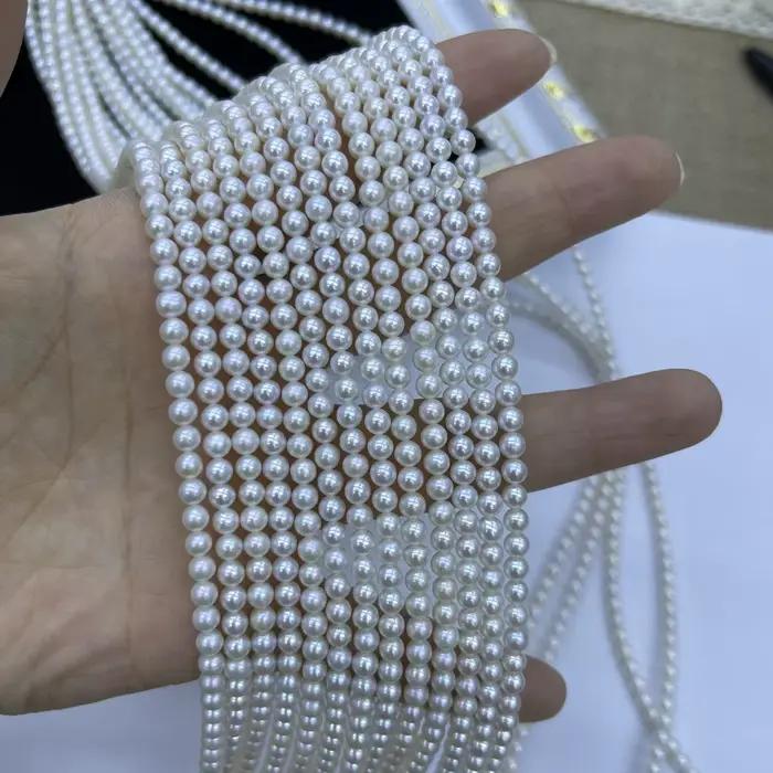 Perles d'eau douce presque rondes brillantes pour création de bijoux homme femme colliers bracelets occasions spéciales