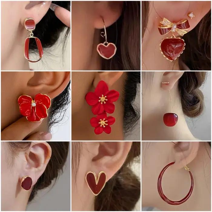 Boucles d'oreilles pendantes en forme de cerise pour femmes