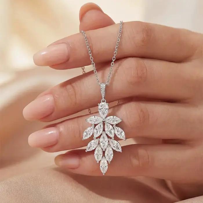 BXINY – collier avec pendentif en diamant Moissanite