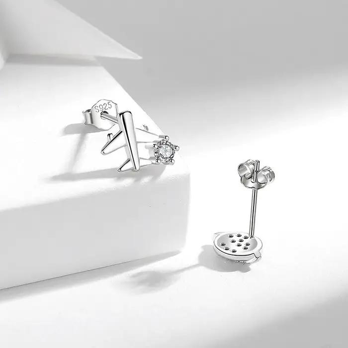 Trustdavis – boucles d'oreilles simples en argent 925 véritable