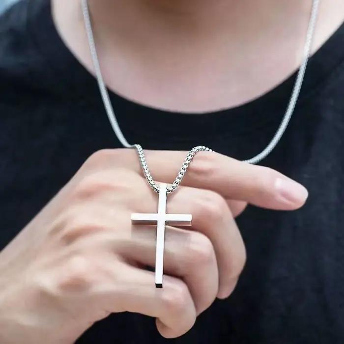 Collier croix Vnox pour hommes et femmes