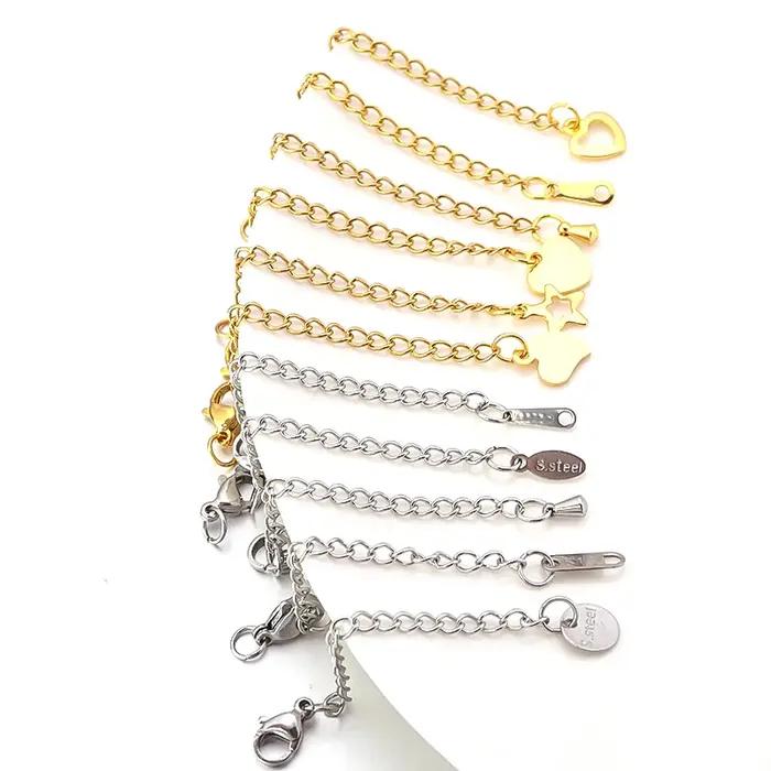 Chaîne d'extension de collier en acier inoxydable