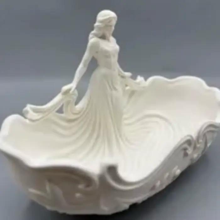 Plateau de rangement élégant pour bijoux, plateau de bureau simple en forme de statue, plateau de décoration pour entrée, plateau de bureau à domicile