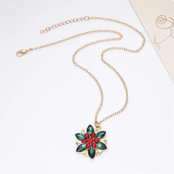 Harong nouvelle mode cristal fleur Anastasia femmes collier Vintage Elsa princesse ensemble à Paris pendentif Cosplay bijoux
