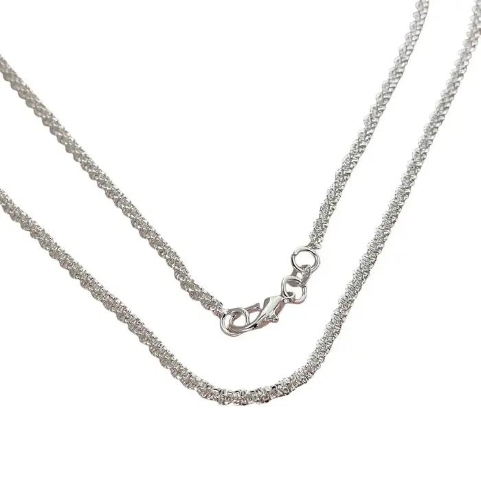 Collier en argent Sterling 925 originalité chaîne de maillons mode streetwear bijoux cadeaux tendance nouvelles collections femmes occasions spéciales