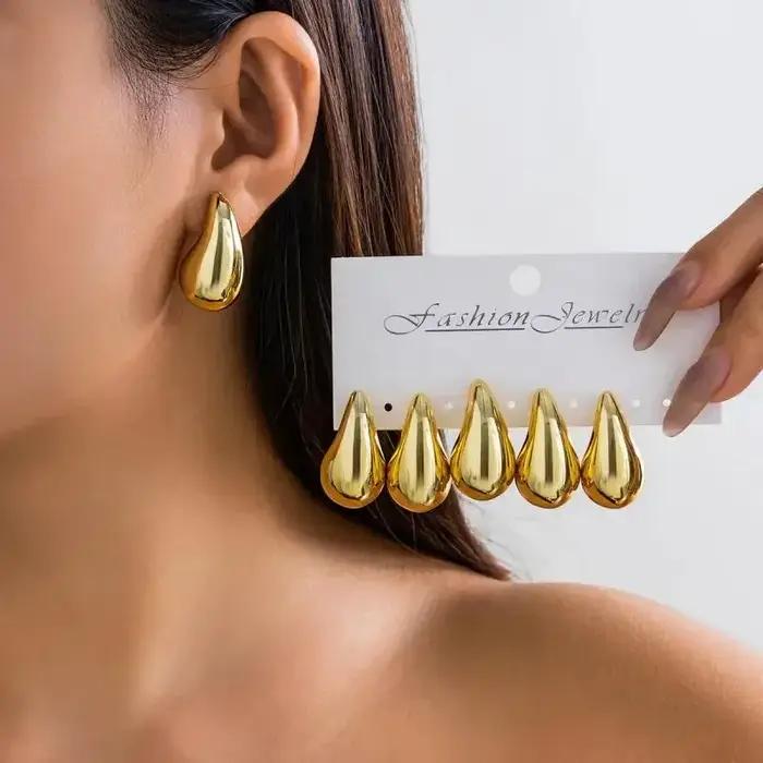 Boucles d'Oreilles en Argent Sterling 925 et Or de 12/14/18mm